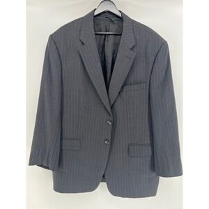 Lauren Ralph Lauren Men's Size 46R Pinstripe Wool Blazer Suit Jacket Dark Gray